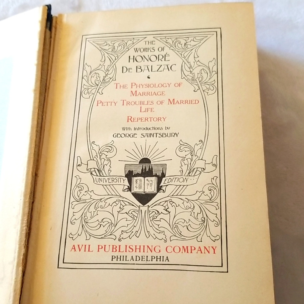 Books:Balzac:Physiology  of Marriage♧Repertory Vol.XVIII - Picture 6 of 9